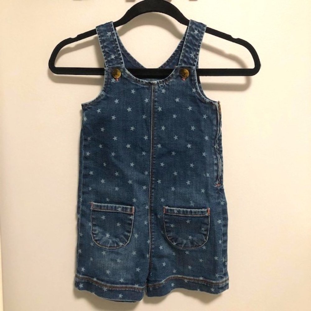Mini Boden Retro Denim Short Overalls